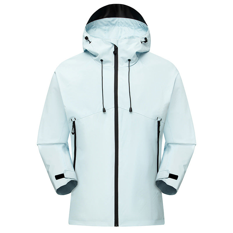 Herren Wasserdichter High-Visibility Shellparka mit atmungsaktiver Membran, verstellbarer Kapuze und Belüftung Drune