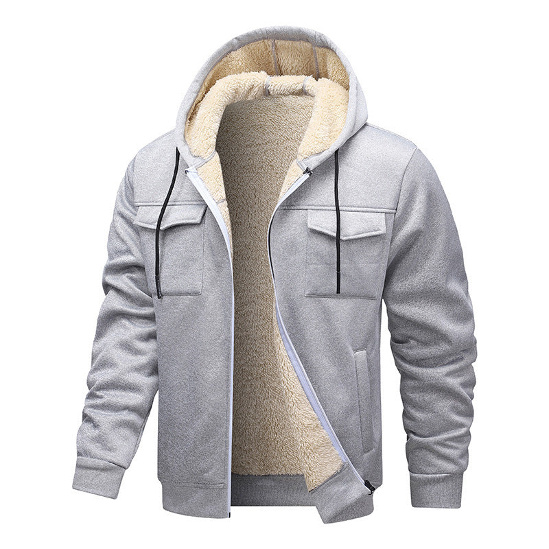 Herren Warm gefütterte Jacke Drune