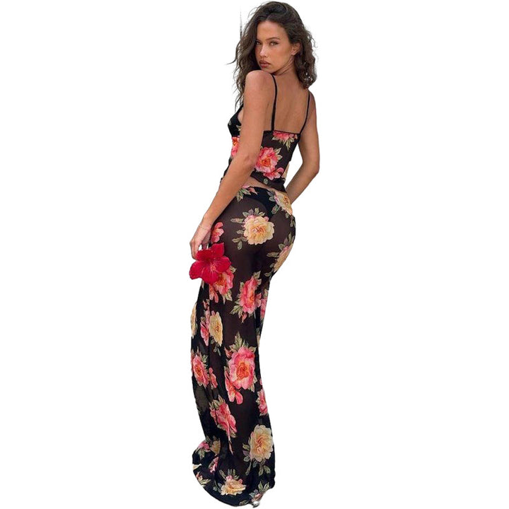 Damen Langärmliges Sommeroberteil mit floralem oversize Design Drune