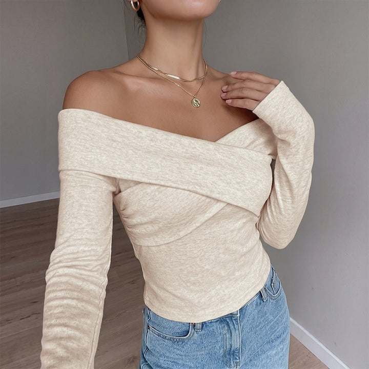 Damen Elegantes Cropped Shirt Drune