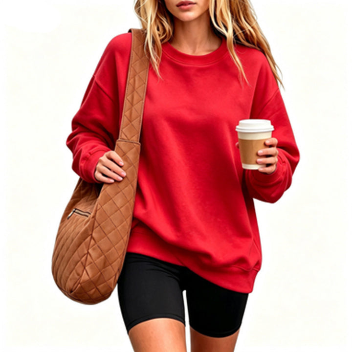 Damen Bequemer Oversized Sweatshirt Drune