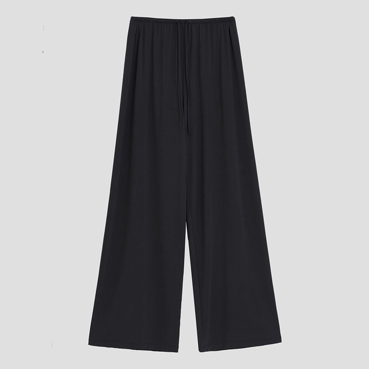 Damen Weite Relax-Hose aus seidigem Modal mit elastischem Bund und Tunnelzug Drune
