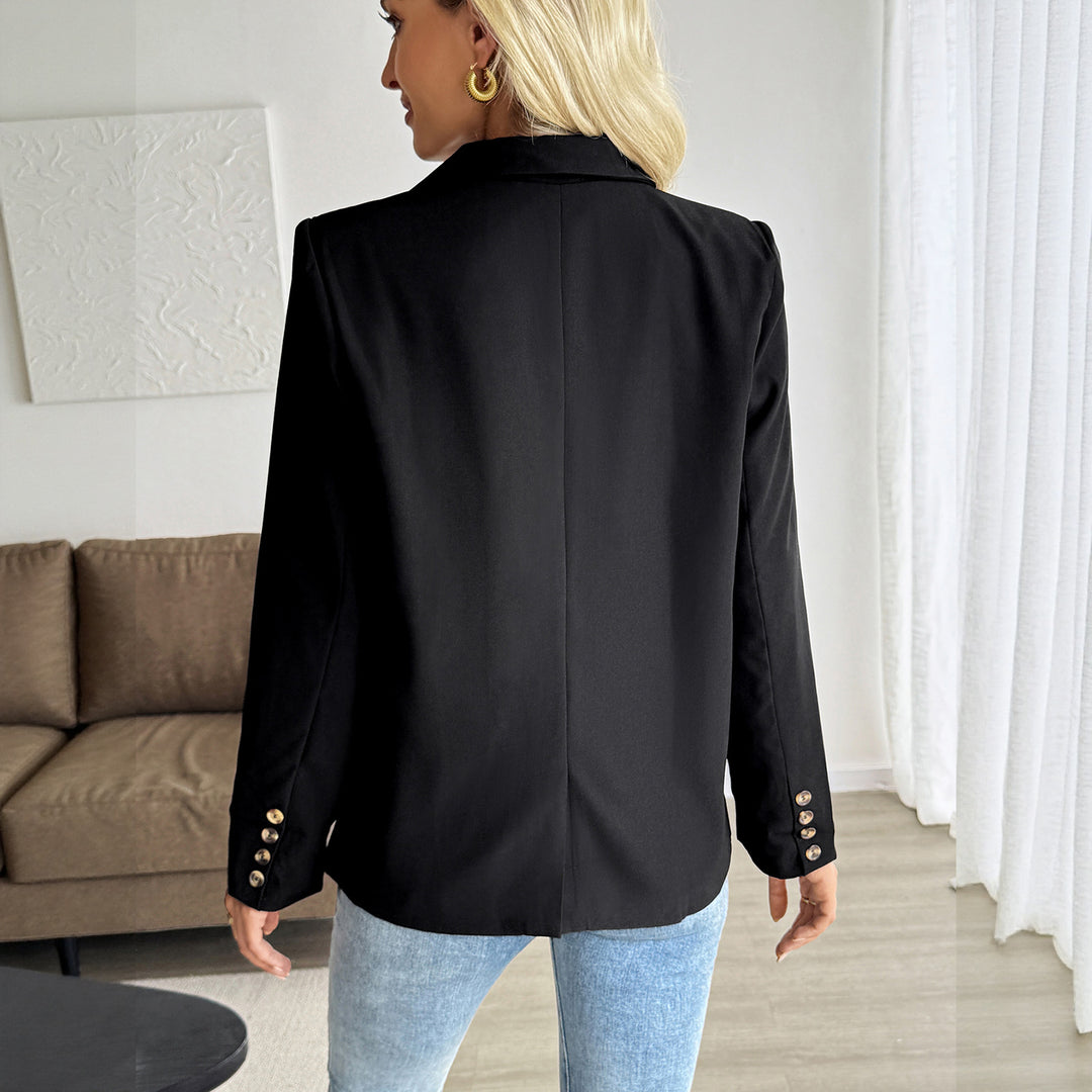 Damen Eleganter Blazer mit Knopfdetails und ausgefallenem Schnitt Drune