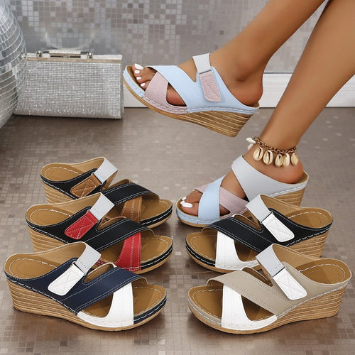 Damen Bequeme Keil-Sandalen Drune