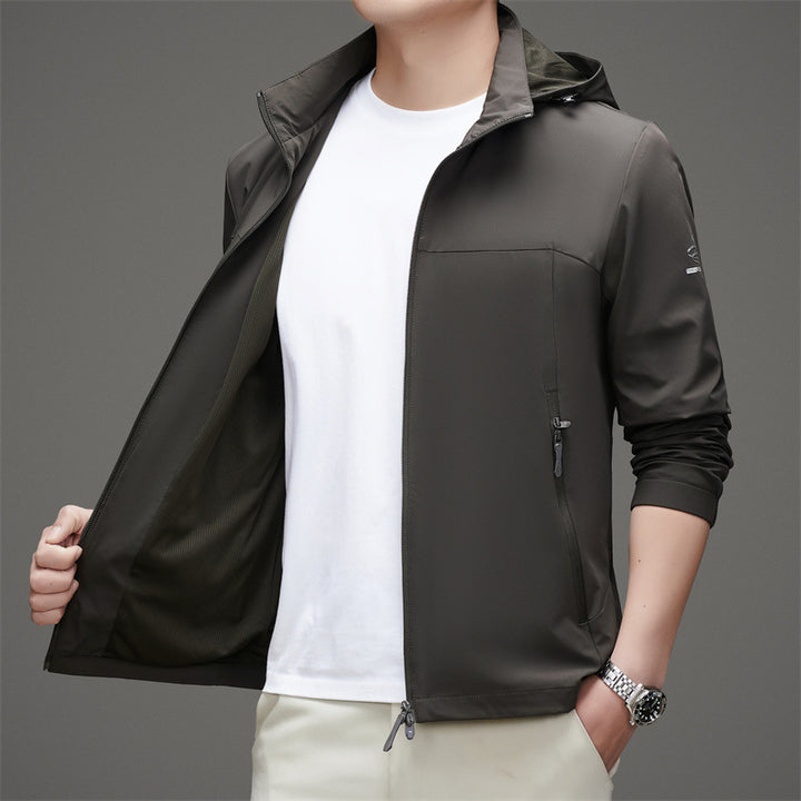 Herren Funktionsjacke mit atmungsaktiver Membran und praktischer Kapuze Drune