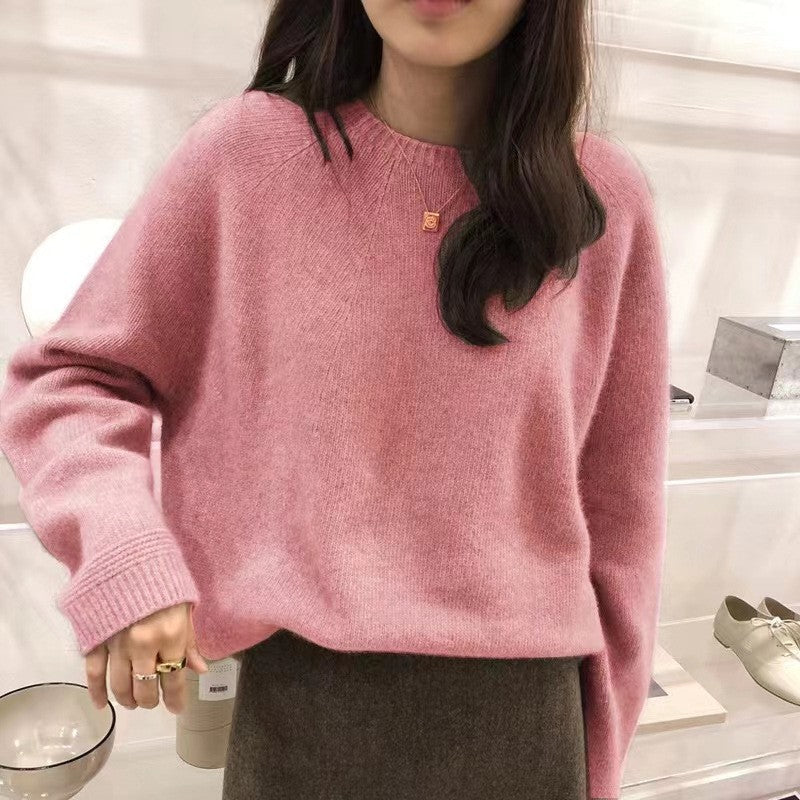 Damen Kaschmir Pullover mit feiner Rippstruktur und lässigem Schnitt Drune