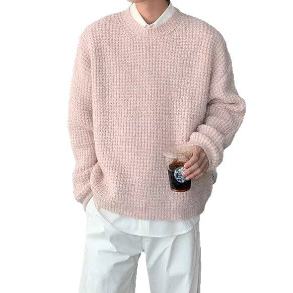 Herren Grobstrickpullover mit lässigem Schnitt und Rundhalsausschnitt Drune