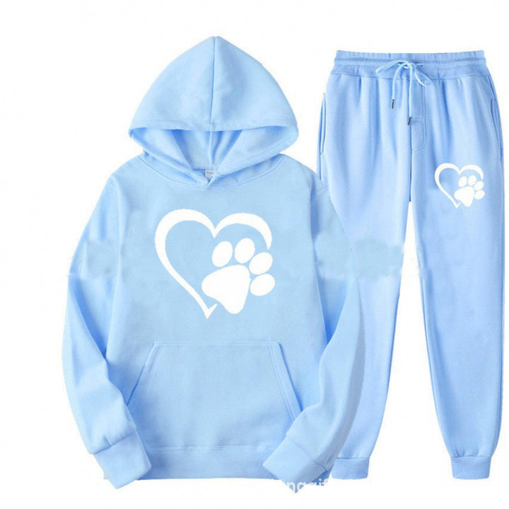 Damen Kuscheliger Hoodie und Jogginghose Set Drune