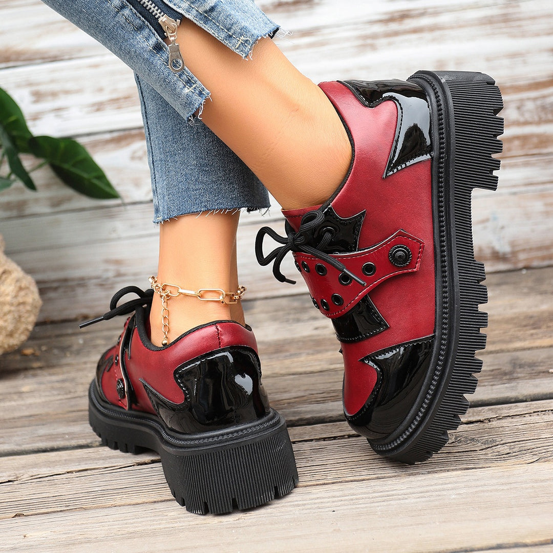 Damen Modische und bequeme Schnürschuhe Drune