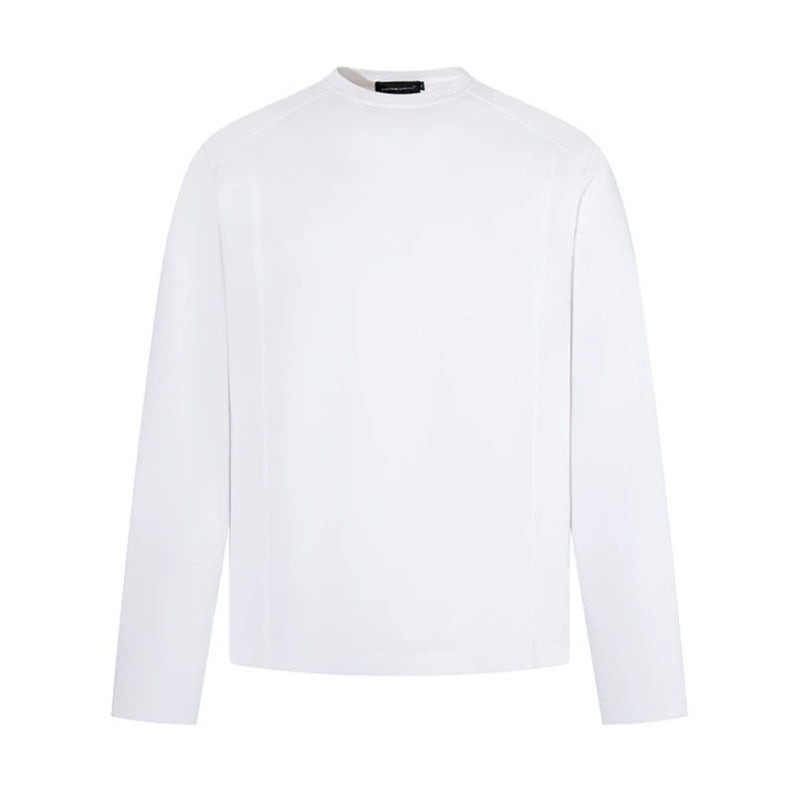 Herren Langarmshirt mit Rundhalsausschnitt aus meliertem Baumwollmix Drune