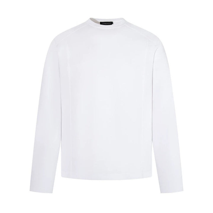 Herren Langarmshirt mit Rundhalsausschnitt aus meliertem Baumwollmix Drune