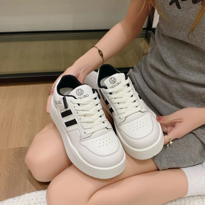 Damen Plattform Sneakers Drune