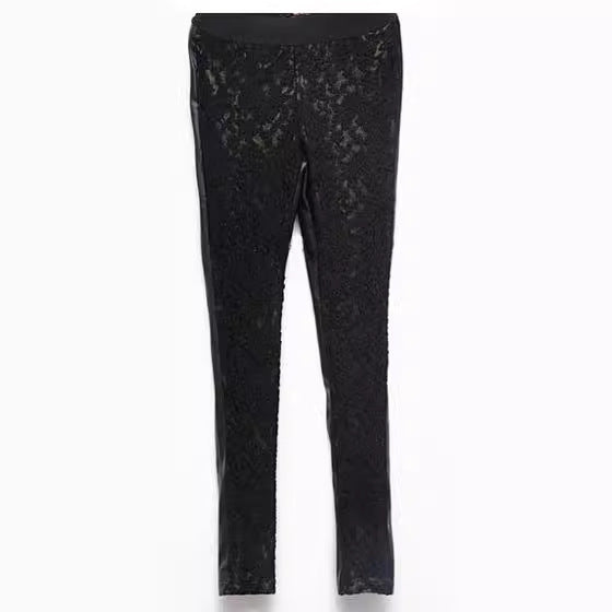 Damen Spitzen Leggings mit einzigartigem Muster Drune