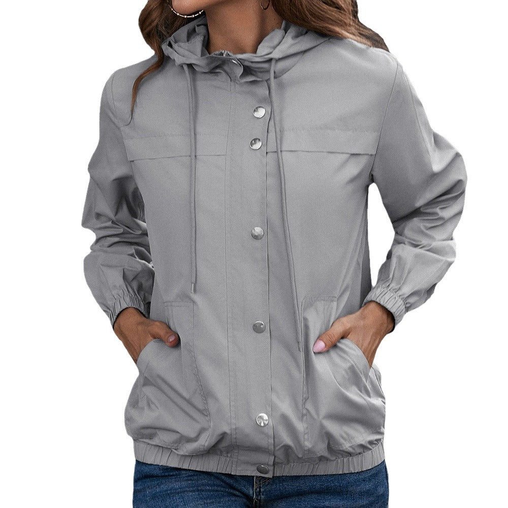 Damen Funktionsjacke mit Kapuze und elastischen Bündchen Drune