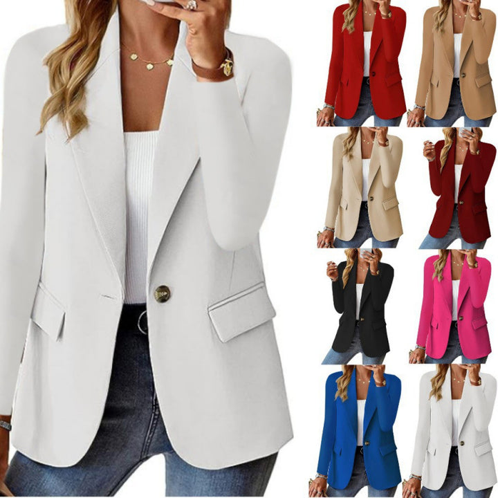 Damen Moderner Tailored Blazer mit elegante Knopfdetails Drune