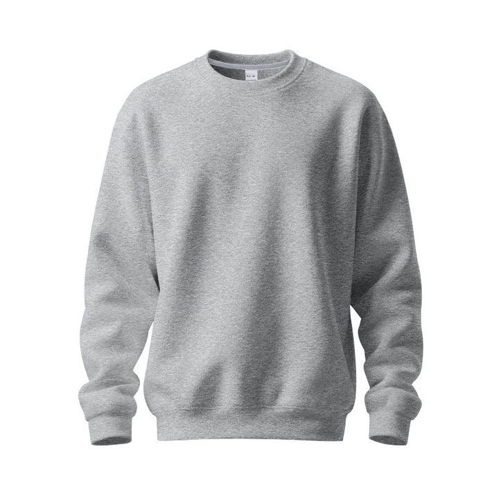 Herren nan Oversize-Rundhals-Sweatshirt aus weichem Baumwollfleece mit gerippten Bündchen Drune