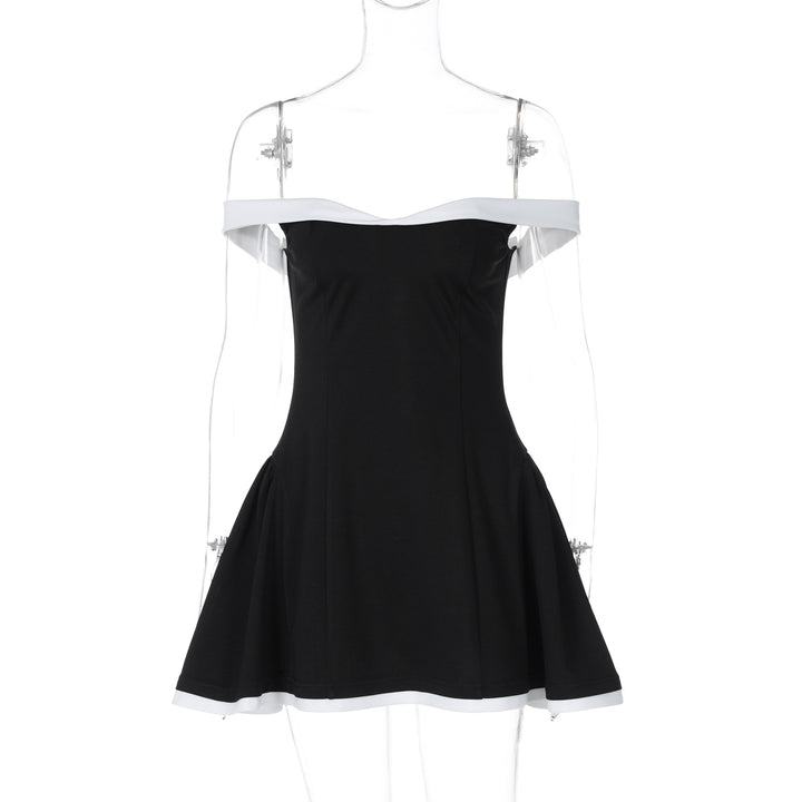 Damen Off-Shoulder Kleid Drune