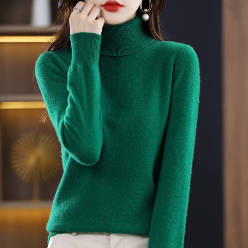 Damen Schmal geschnittener Rollkragenpullover aus kaschmirähnlichem Feinstrick mit softem Flor Drune