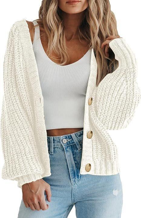 Damen Strickjacke mit grobem Muster und modischem Schnitt Drune