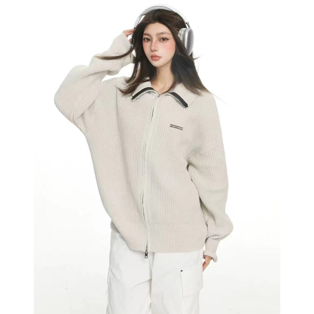 Damen Modische Oversized Strickjacke Drune
