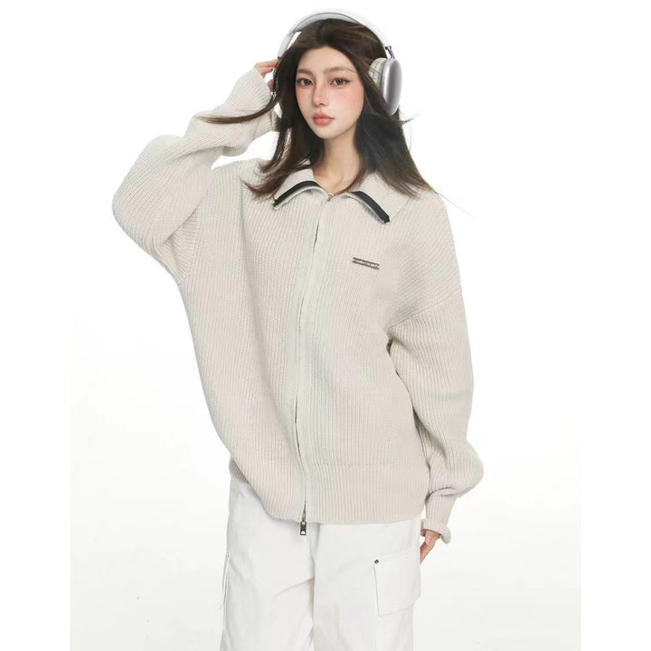 Damen Modische Oversized Strickjacke Drune