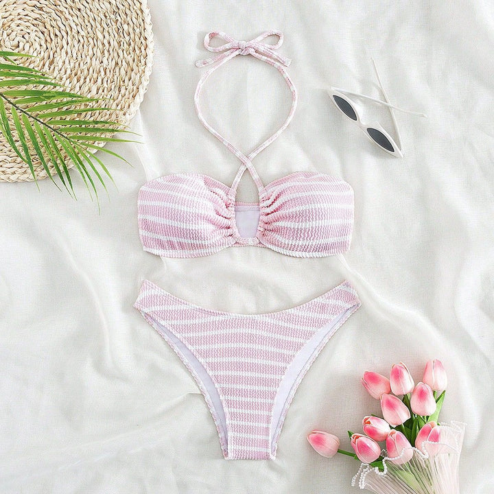 Damen Bandeau-Bikini mit verspieltem Schnitt und trendigen Bindebändern Drune