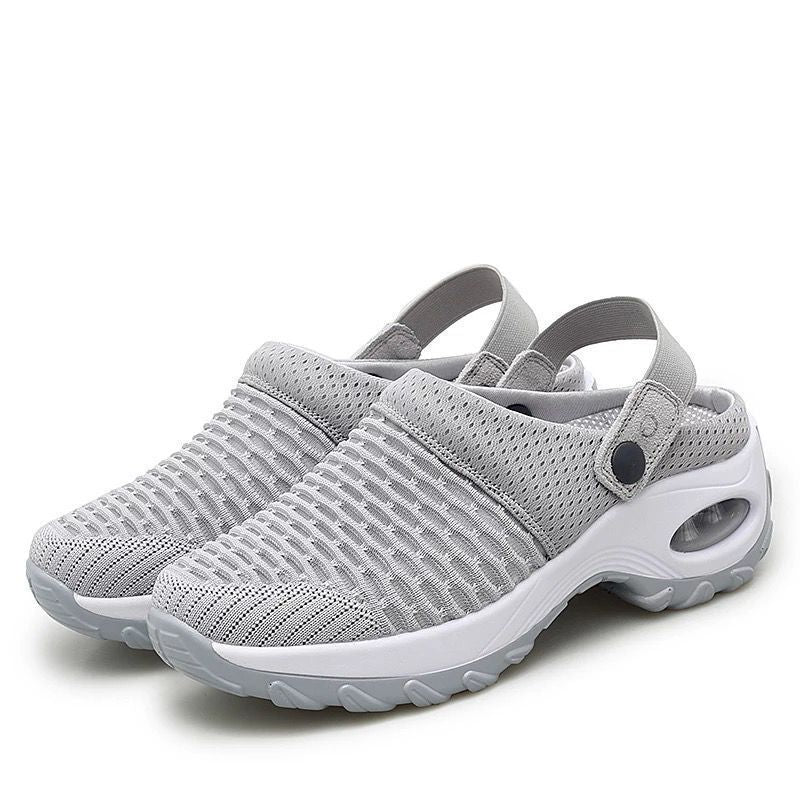 Damen Atmungsaktiver Mesh-Sportclog mit verstellbarem Fersenriemen und Luftdämpfung Drune