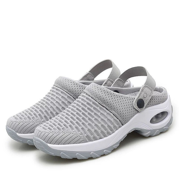 Damen Atmungsaktiver Mesh-Sportclog mit verstellbarem Fersenriemen und Luftdämpfung Drune