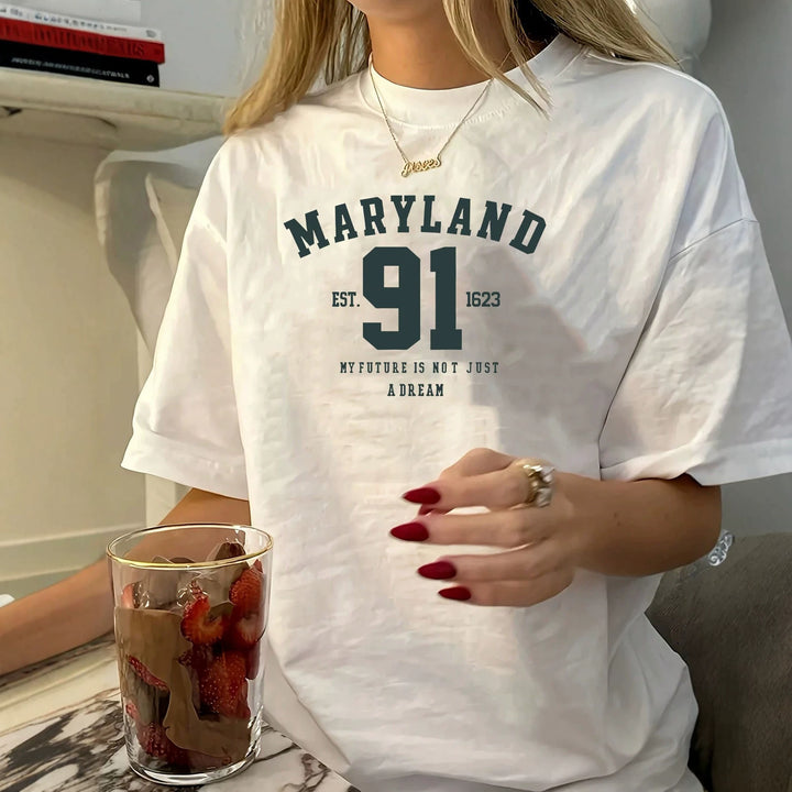 Damen oversized Bachelorette T-Shirt mit exklusivem Print Drune
