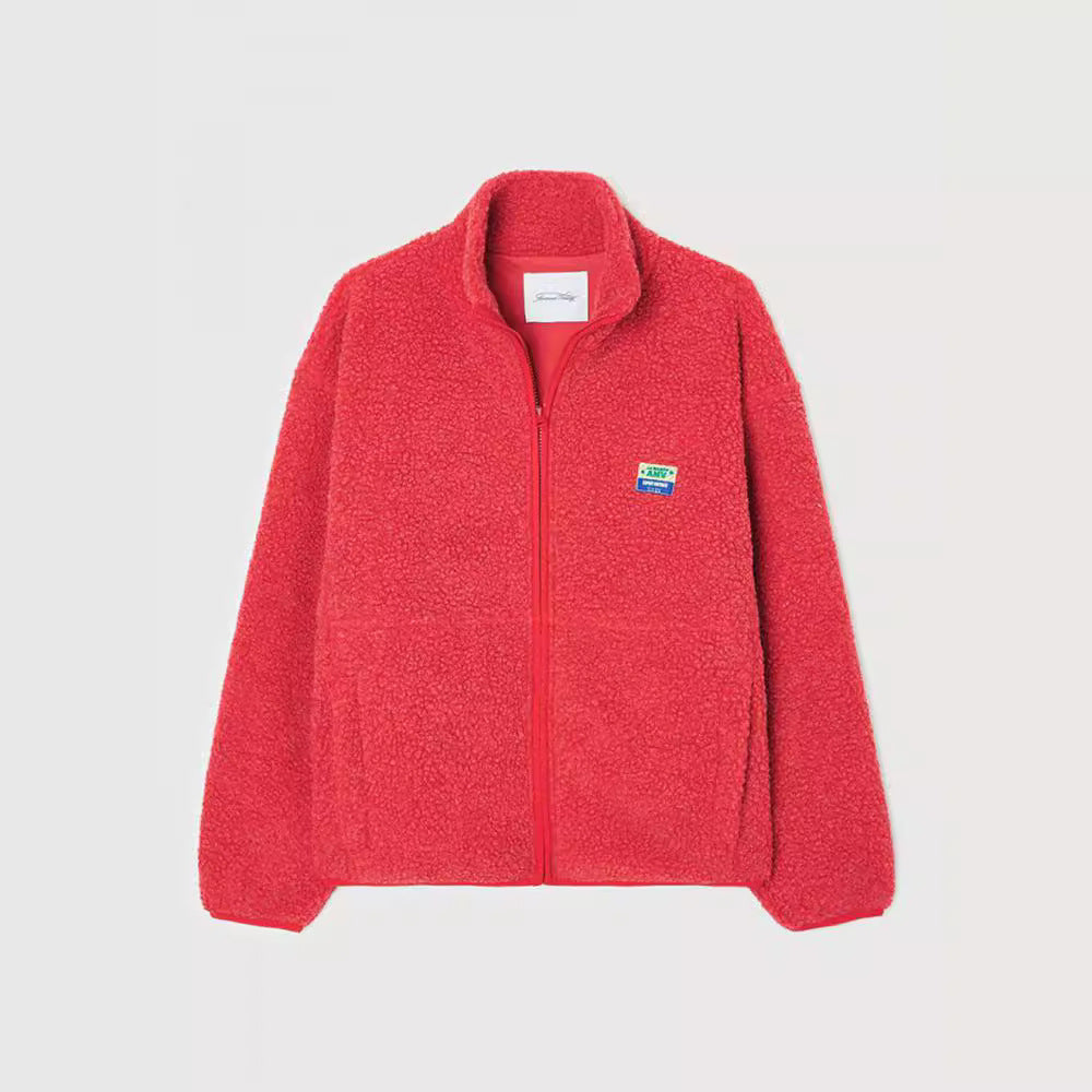 Damen Plüschjacke mit hohem Kragen und seitlichen Taschen Drune