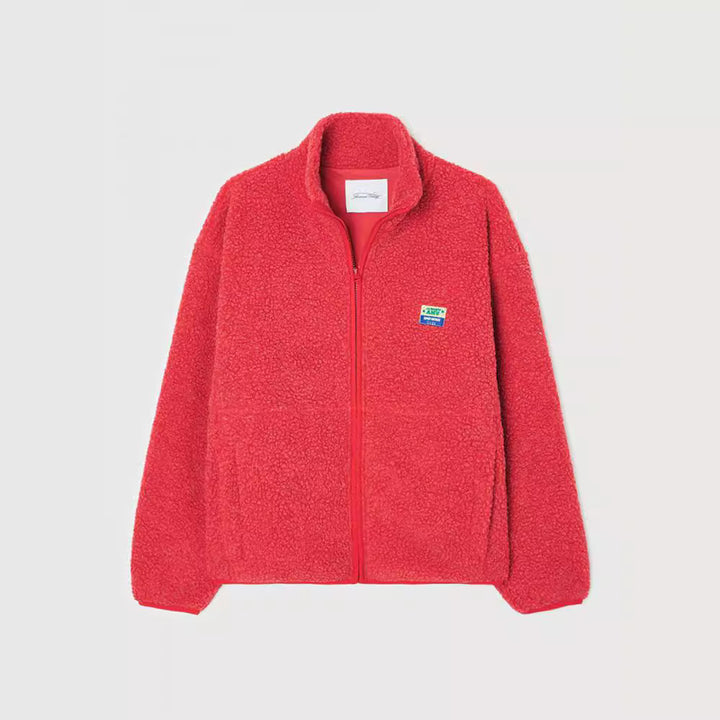 Damen Plüschjacke mit hohem Kragen und seitlichen Taschen Drune