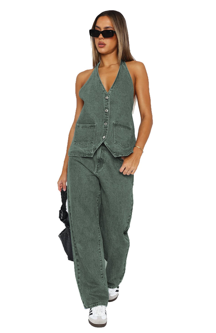 Damen Elegantes und lässiges Zweiteiler-Anzug-Set Drune