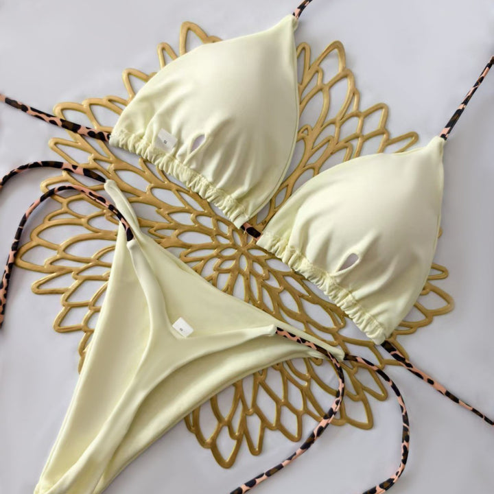 Damen Bikini-Set mit trendigem Animal-Print und modischem Schleifen-Detail Drune