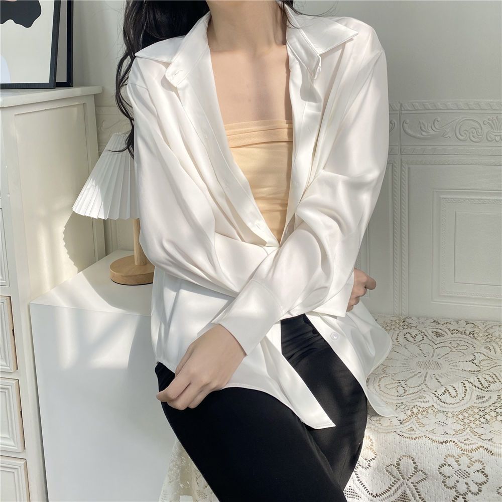 Damen Elegante und fließende Bluse Drune