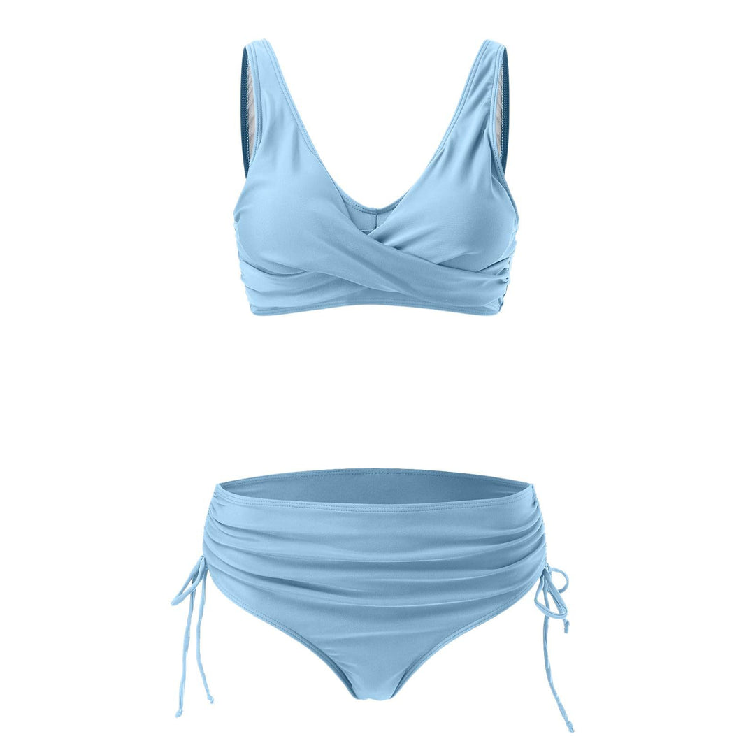 Damen Hochwertiges Wickel-Bikini-Set mit regulierbarem Höschen Drune