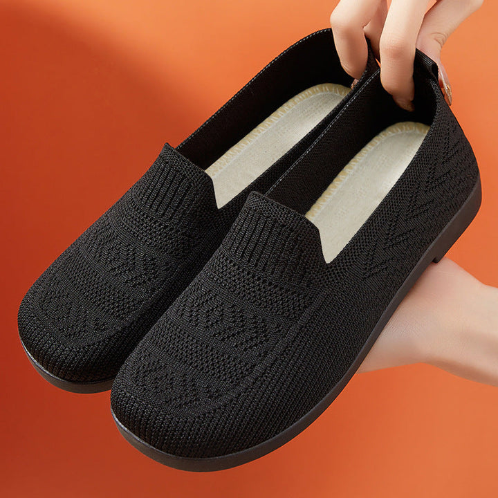 Damen Bequeme Slip-On Schuhe mit atmungsaktivem Netzwerkdesign Drune