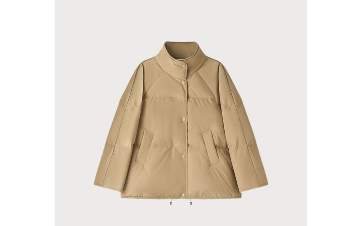 Damen Modische Übergangsjacke mit hoher Kragen Drune