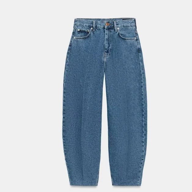 Damen Hochtaillierte Culotte-Hose mit weitem Bein und dekorativem Taillengürtel Drune