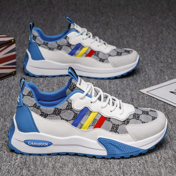 Damen luxuriöse Retro-Chunky-Sneaker aus Jacquardstoff mit verstärkter Zehenkappe und stoßdämpfender Leichtsohle Drune