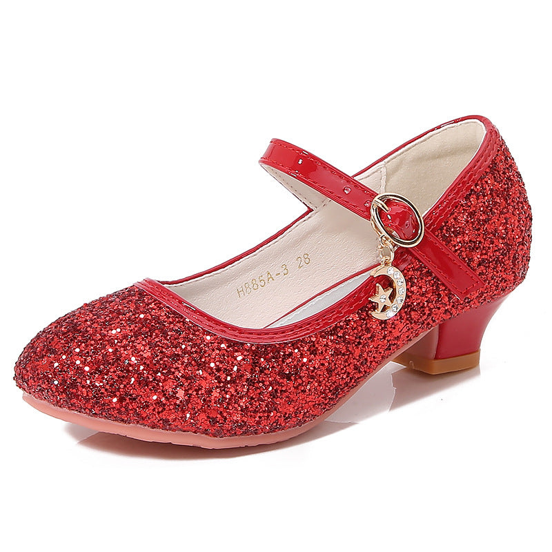 Mädchen Ballerina-Schuhe mit verstellbarem Riemen und Glitzer-Detail Drune