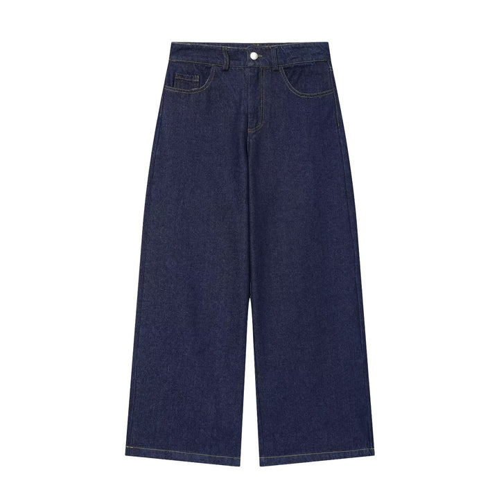 Damen Hochtaillierte Jeanshose kurz geschnitten mit weitem Bein und Fünf‑Taschen‑Schnitt Drune