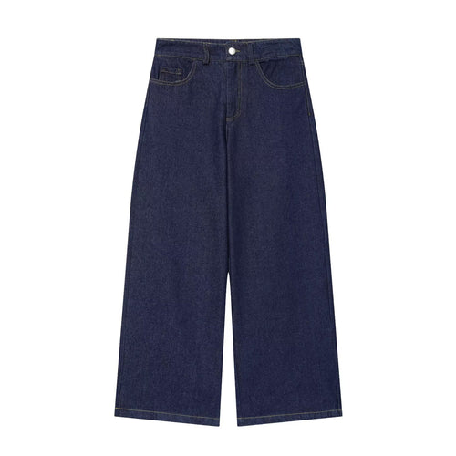 Damen Hochtaillierte Jeanshose kurz geschnitten mit weitem Bein und Fünf‑Taschen‑Schnitt Drune