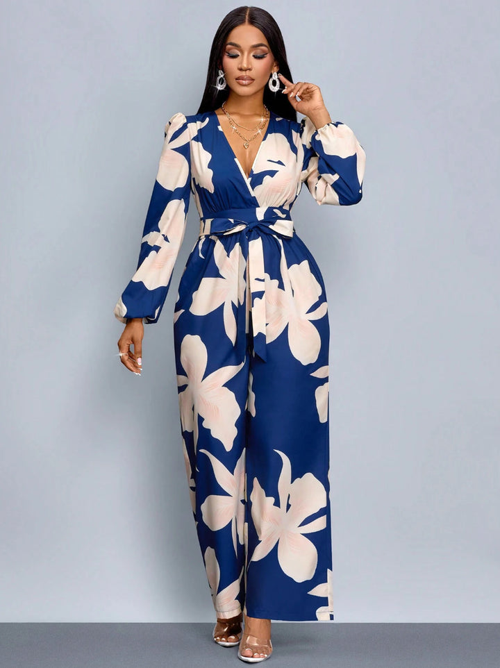 Damen Elegantes Maxikleid mit tiefem V-Ausschnitt und Novoline Drune