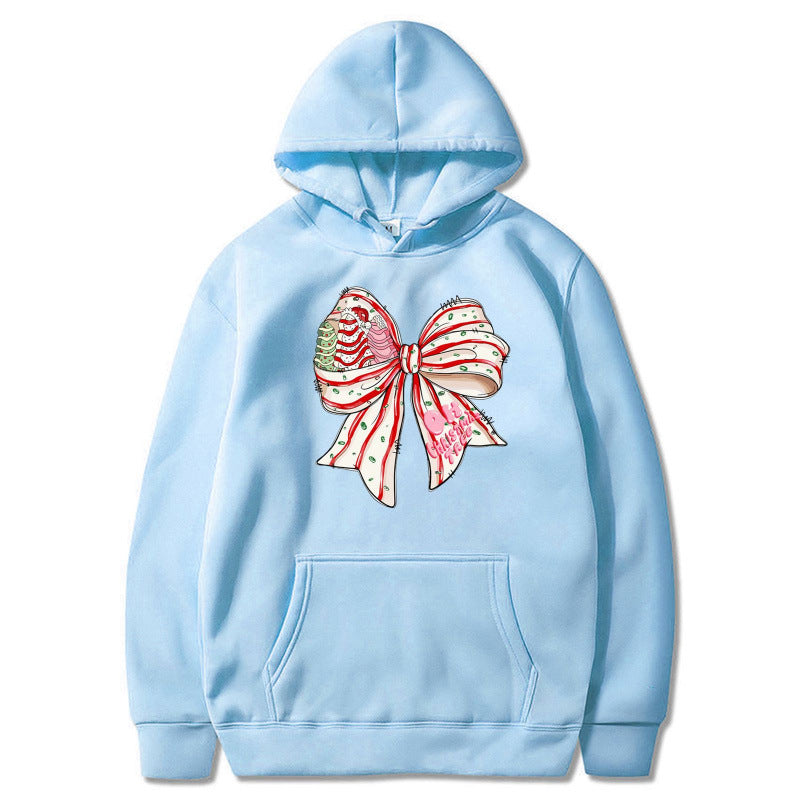 Damen Kapuzenpullover mit festlichem Schleifenmotiv Drune