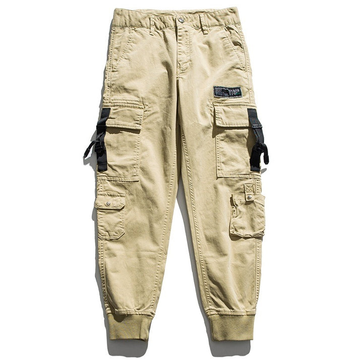 Herren Cargo-Jogginghose mit Multifunktions‑Taschen, verstellbaren Riemen & gerippten Bündchen Drune