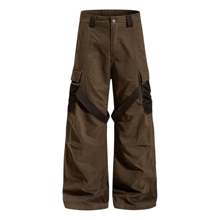 Damen Weite Cargo‑Palazzo‑Hose mit Utility‑Taschen und Mesh‑Einsätzen Drune