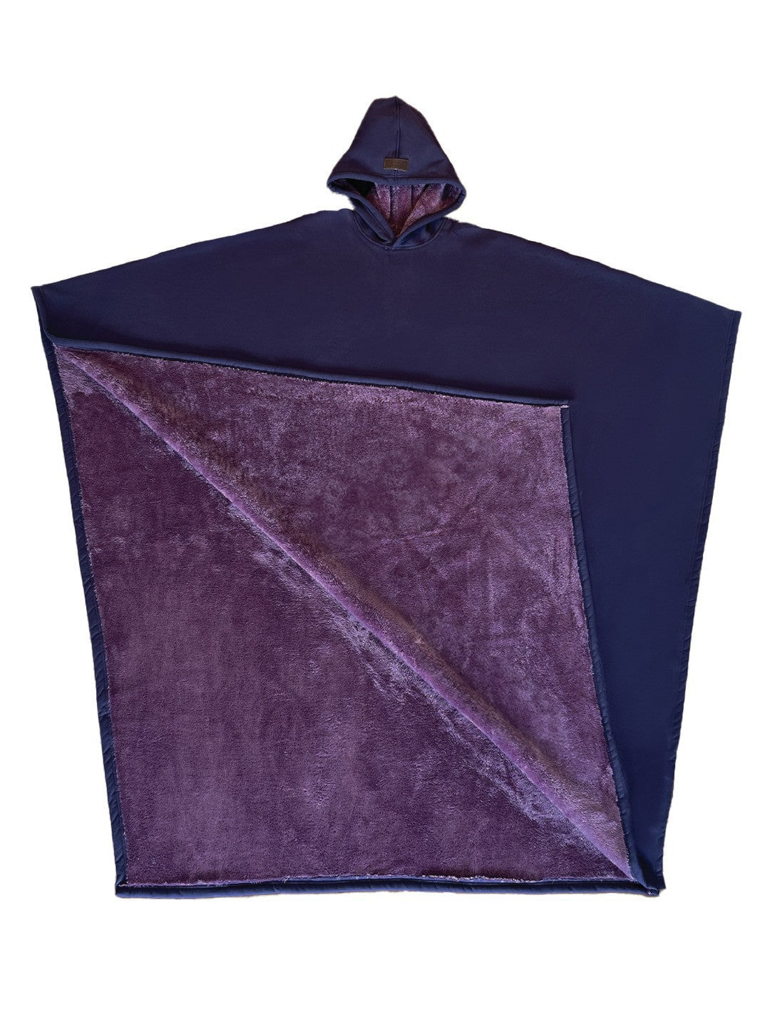 Unisex nan extra-großer Kapuzen-Poncho Kuschelüberwurf mit Mikrofleece-Innenfutter und Thermo-Wärmespeicher Drune