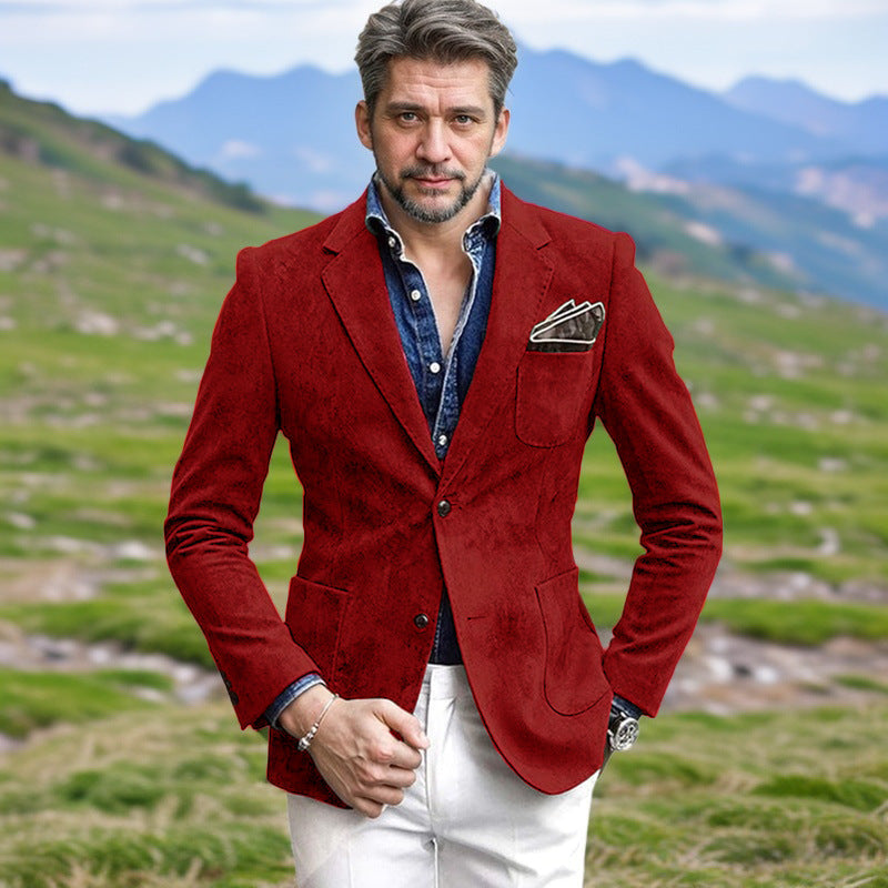 Herren eleganter Samtblazer im modernen Look Drune