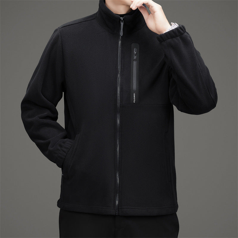 Herren Fleecejacke mit praktischen Taschen und modischem Reißverschluss Drune