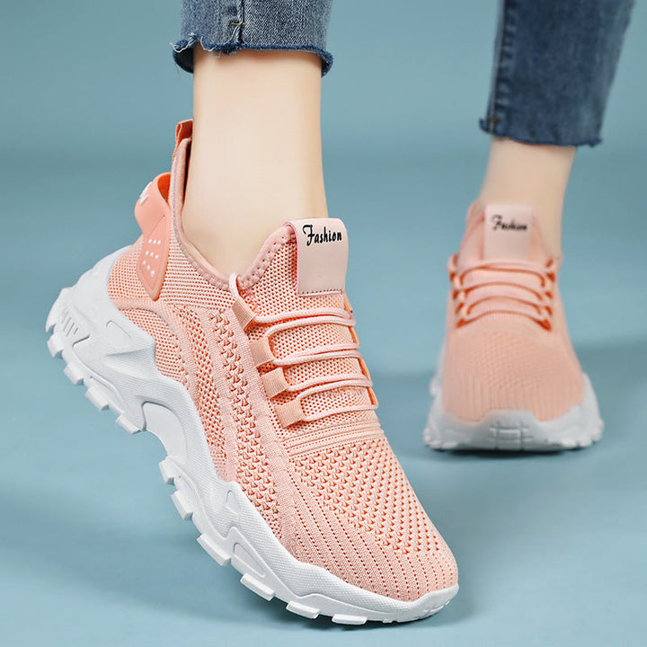 Damen Sportliche Sneaker mit atmungsaktiver Netzstruktur und dämpfender Sohle Drune